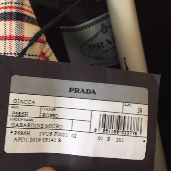 NWT Prada Checked plaid Blazer small size 38 - Picture 8 of 8